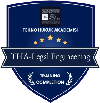 Tekno Hukuk Akademisi Legal Engineering eğitim tamamlama rozeti